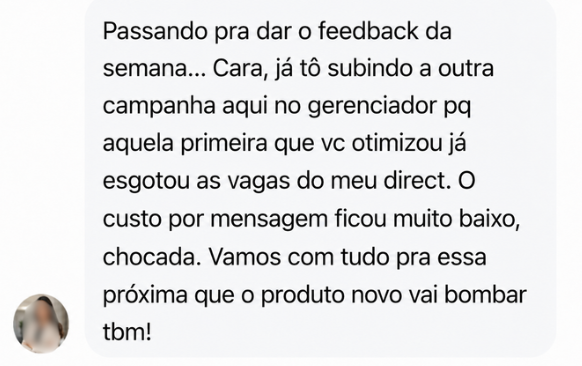Depoimento de aluno