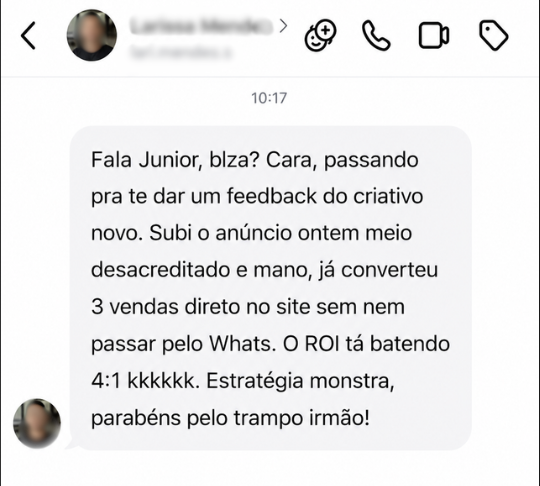 Depoimento de aluno